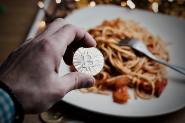 Bitcoin pasta concept