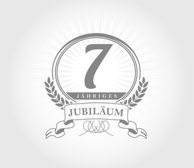 7 Jahre Jubilaeum vector 