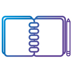 notebook with pencil icon vector illustration design