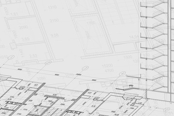 Background of architectural drawing