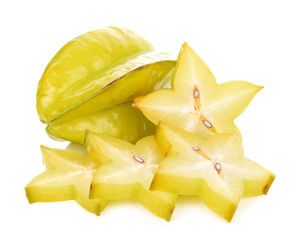 Star apple on white background