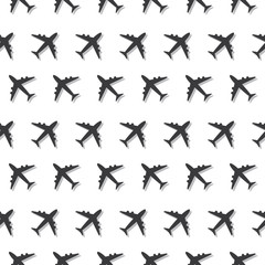 Airplane Commercial Aviation Seamless Sign Clear Pattern
