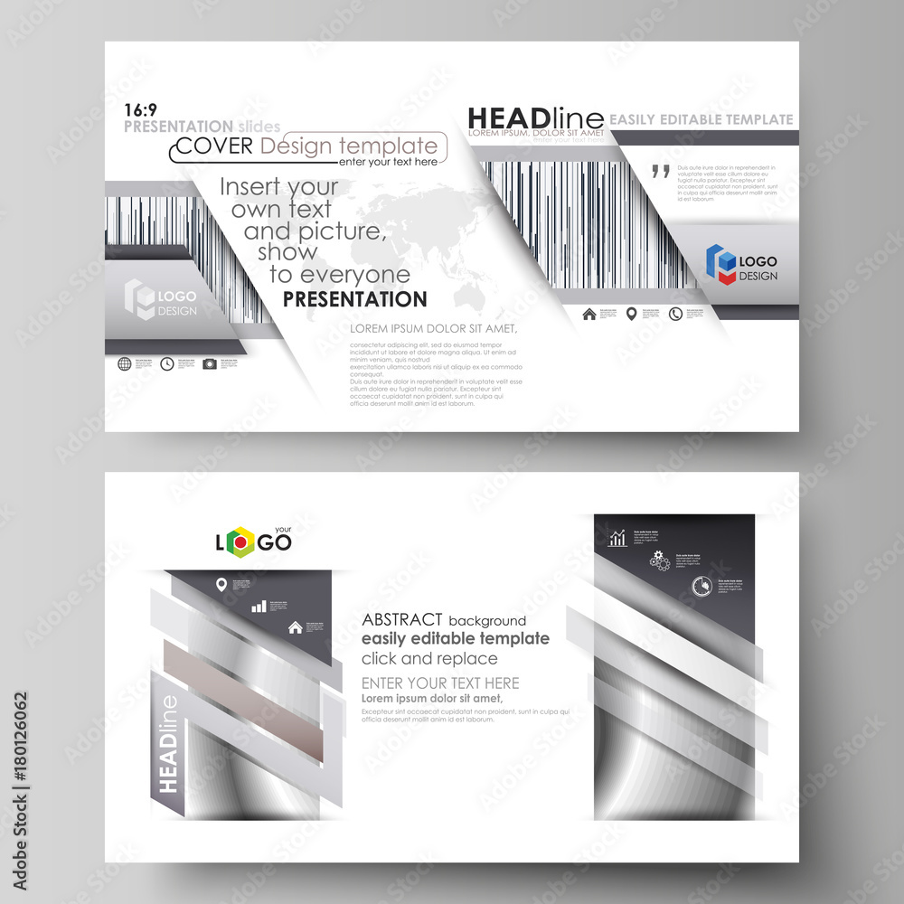 Poster business templates in hd format for presentation slides. easy editable abstract vector layouts in fl