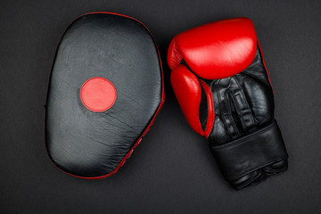 Red boxing equipment