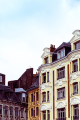 antique building view in Old Town Lille, France