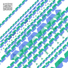 Fototapeta premium Abstract geometric background from strips of rhombuses of triangles and parallelepipeds