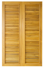 Wooden door with door handle