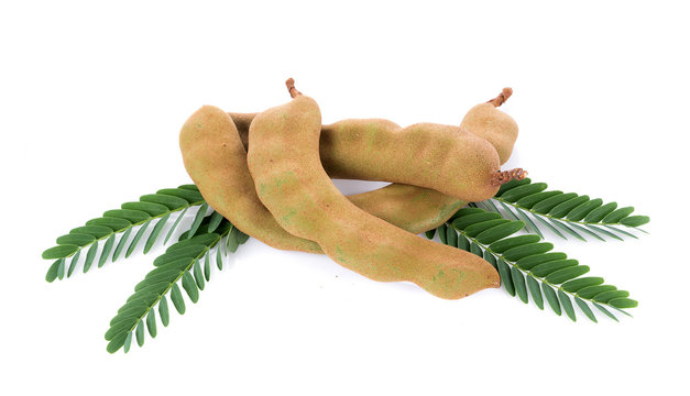 Tamarind on white background