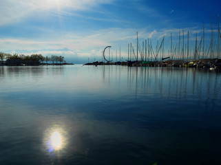 Lausanne, vue sur le lac Léman depuis Ouchy