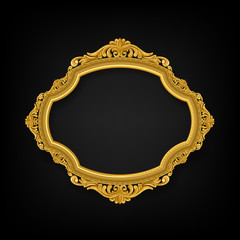 oval gold vintage picture frame