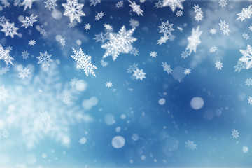 Christmas abstract background with snowflakes 