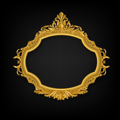 oval gold vintage picture frame