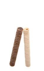 waffle rolls isolated