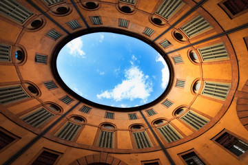 Ferrara, Italy - 07.06.2017.Teatro Comunale di ferrara.View on Via Corso della Giovecca