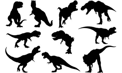 Tyrannosaurus Silhouette Vector Graphics