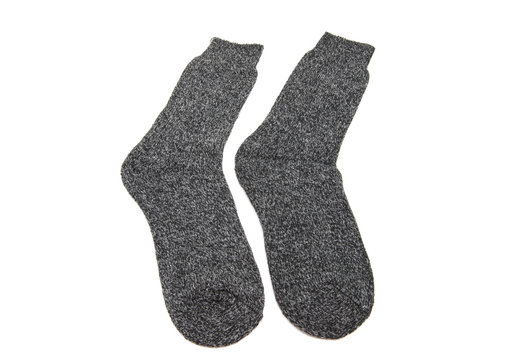 warm men's socks isolated
