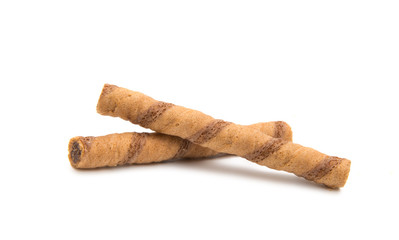 waffle rolls isolated