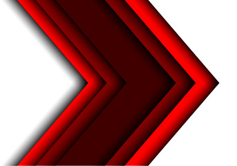 Abstract deep red arrow overlapping on white design modern futuristic background vector illustration.