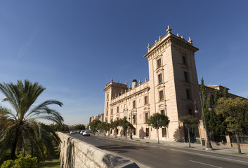 Fototapeta na wymiar Facade of the Museum of Fine Arts of Valencia.