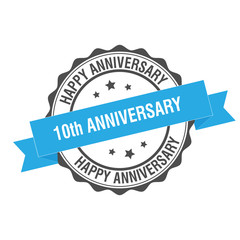 10th anniversary stamp illustration