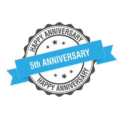 5th anniversary stamp illustration