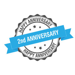 2nd anniversary stamp illustration