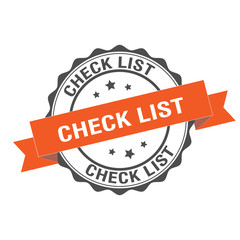 Check list stamp illustration