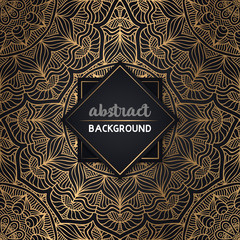 Ethnic floral seamless pattern with mandalas