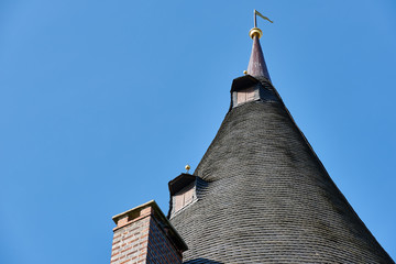 Dach des Holstentores, Nordturm, Lübeck, Deutschland