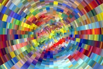 Fototapeta premium Circular sparkling forms and shapes, hypnotic design