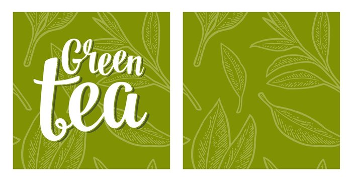 Fototapeta Seamless pattern tea