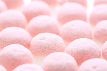 pink jelly candy isolated in white background