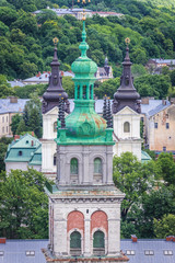 Ukrainian Orthodox Dormition church (aslo known as Assumption Church) in Lviv city, Ukraine