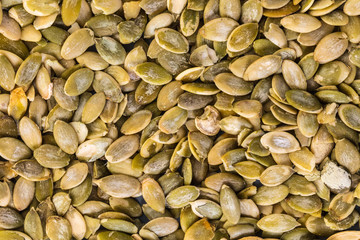 texture of pumpkin seeds close-up
