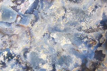 grunge blue painted metal background