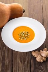 pumpkin cream soup with ginger