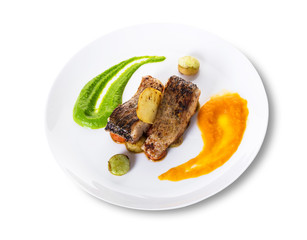 fried fish with vegetables