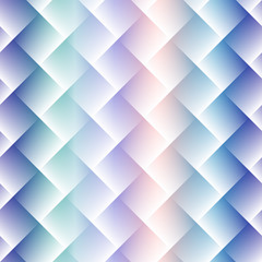 3d square mosaic seamless pattern. Vintage colorful texture with rainbow colors. Vector illustration.