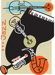 Creative conceptual music festival vector. Musical instruments.