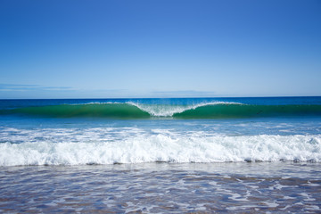 wave lines on the beach