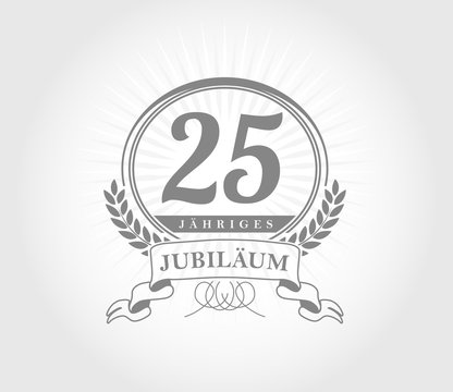 25 Jahre Jubilaeum vector