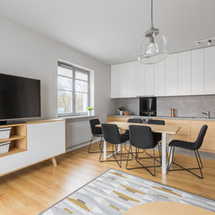 Kitchen with dining space