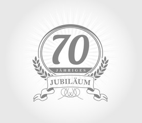 70 Jahre Jubilaeum vector