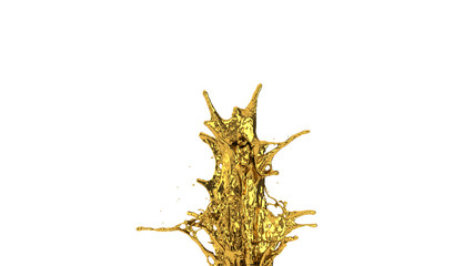 splash of golden fluid