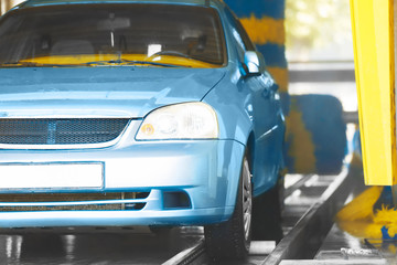 Automobile at automatic car wash