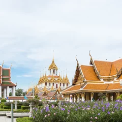 Foto op Canvas Loha Prasat Metal Palace in Wat Ratchanatdaram Woravihara temple at Bangkok, Thailand © Thanaphum
