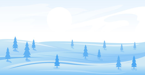 Simple winter landscape