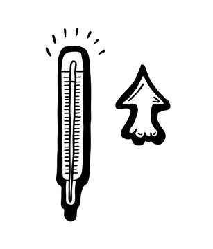Cartoon raising temperature