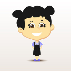 Schoolgirl with smile