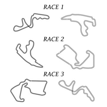 Set of race tracks